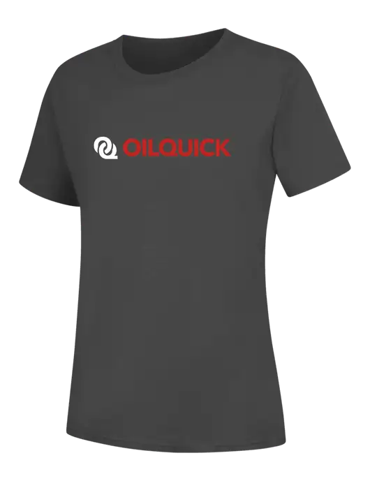 Womens Charcoal Core Blend Tee w/OilQuick Logo