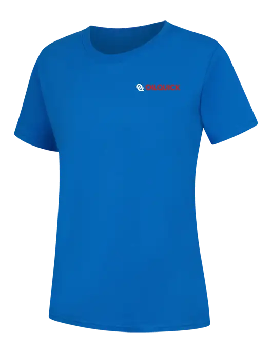 Womens Royal Blue Core Blend Tee w/OilQuick Logo