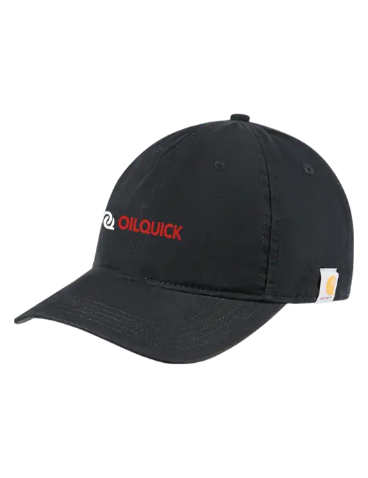 Carhartt Black Cotton Canvas Cap w/OilQuick Logo