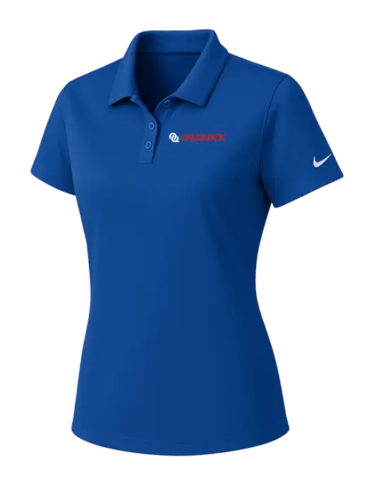 Nike Womens Dark Royal Dry Essential Solid Polo w/OilQuick Logo