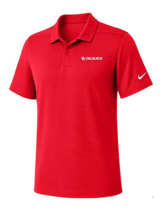 Nike Red Dry Essential Solid Polo w/OilQuick Logo