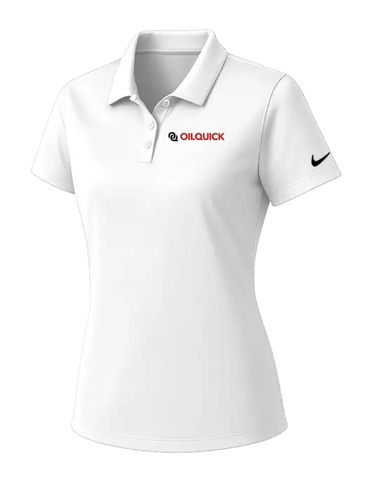 Nike Womens White Dry Essential Solid Polo w/OilQuick Logo