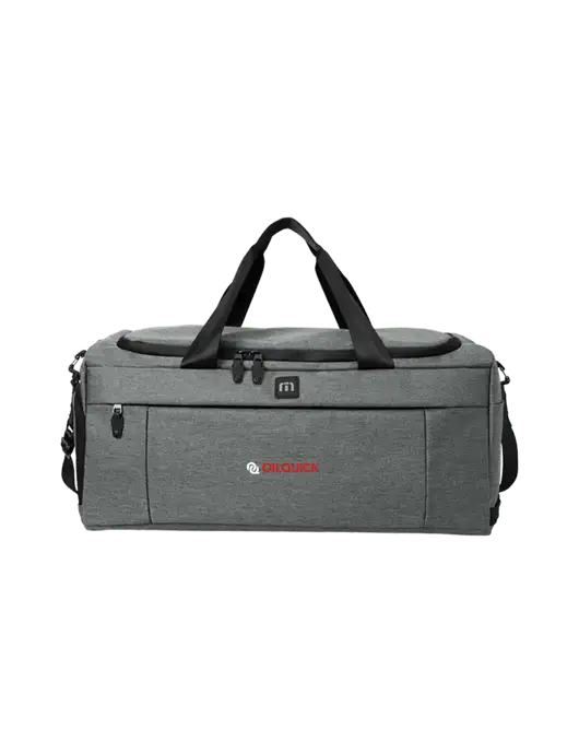 TravisMathew Dark Grey Heather Duration Duffel w/OilQuick Logo