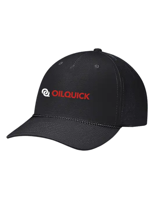 Richardson Laser Perf Performance Black/Black-Grey Rope Cap w/OilQuick Logo