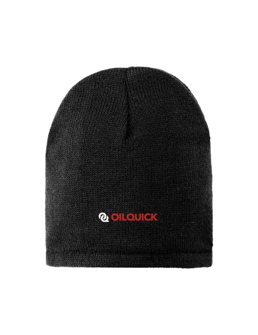 Black Fleece-Lined Beanie Cap w/OilQuick Logo