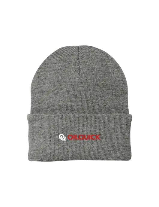 Medium Grey Heather Knit Cap w/OilQuick Logo