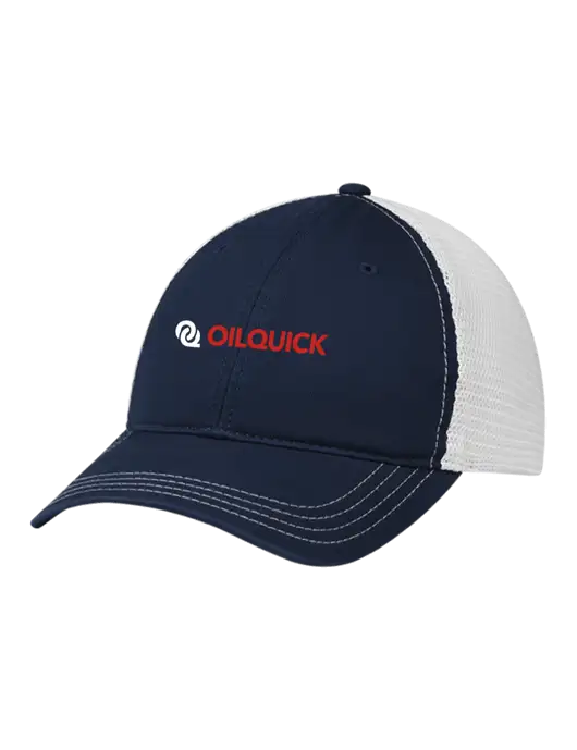 Richardson 111 Garment Washed Trucker Cap Navy w/White Mesh w/OilQuick Logo