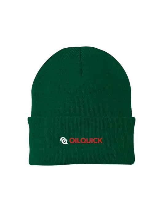 Dark Green Knit Cap w/OilQuick Logo
