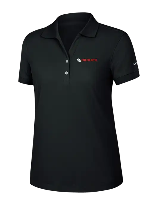 Nike Womens Dri-FIT Classic Black Polo w/OilQuick Logo