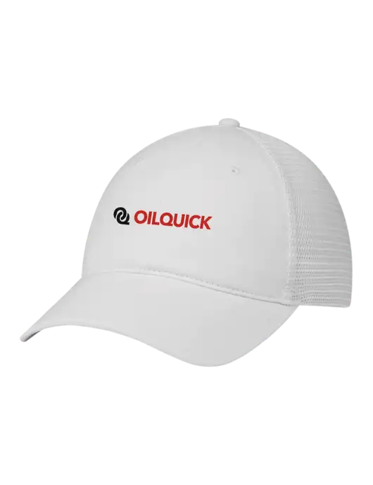 Richardson 111 Garment Washed Trucker Cap White w/White Mesh w/OilQuick Logo