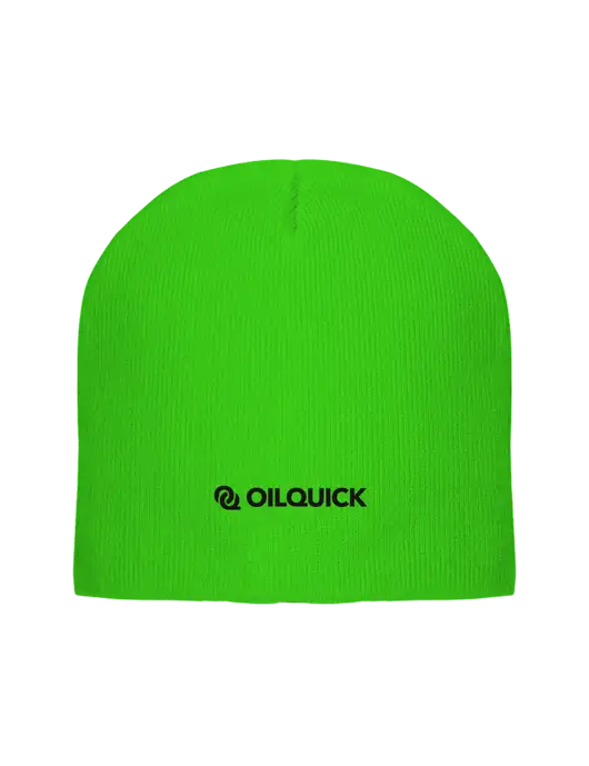 Safety Green Element Knit Beanie w/OilQuick Logo