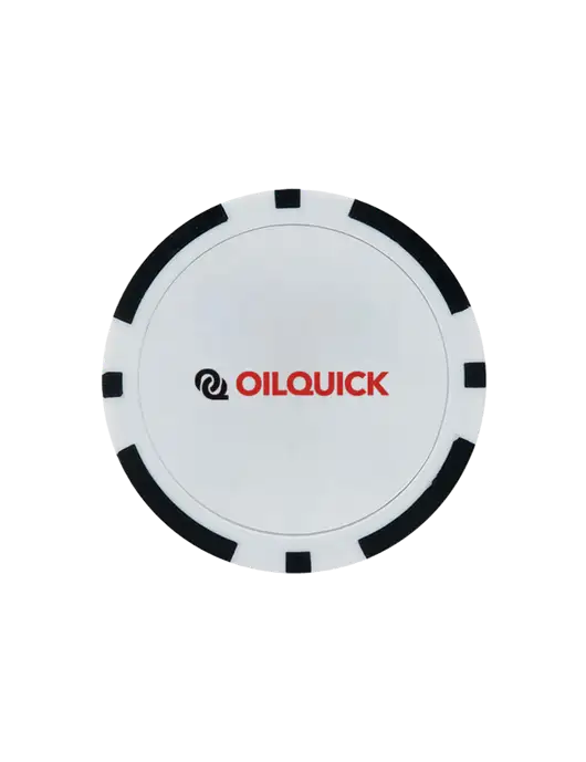 Black Poker Chip Ball Marker w/OilQuick Logo