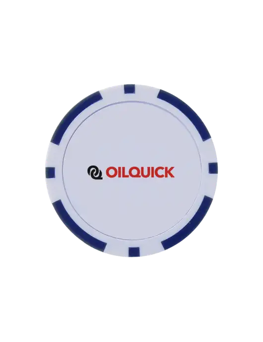 Dark Royal Poker Chip Ball Marker w/OilQuick Logo