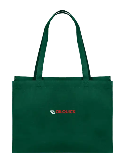 Eco Reusable Dark Green Tote w/OilQuick Logo