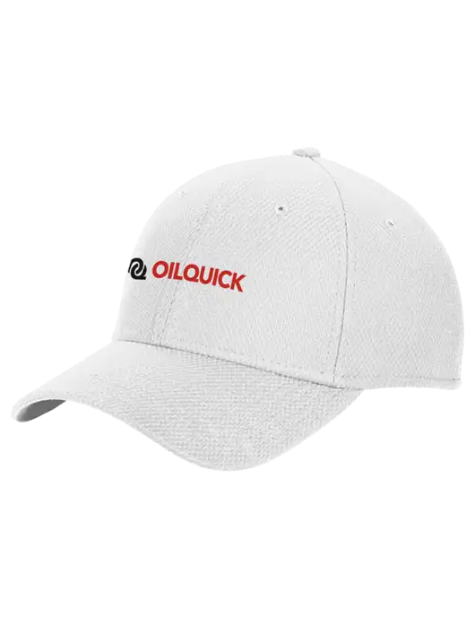 New Era Diamond Era White Stretch Cap w/OilQuick Logo