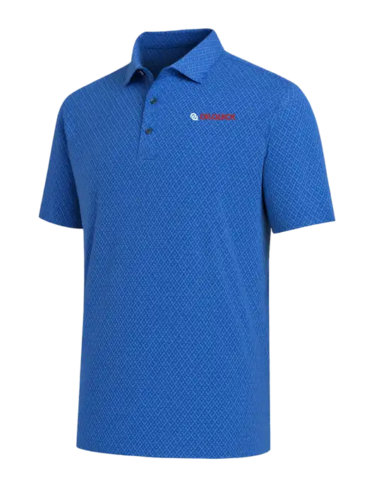 Callaway All-Over Stitched Royal Chev Polo  w/OilQuick Logo