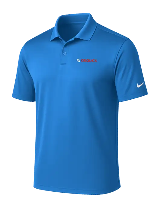 NIKE Light Royal Victory Solid Polo w/OilQuick Logo
