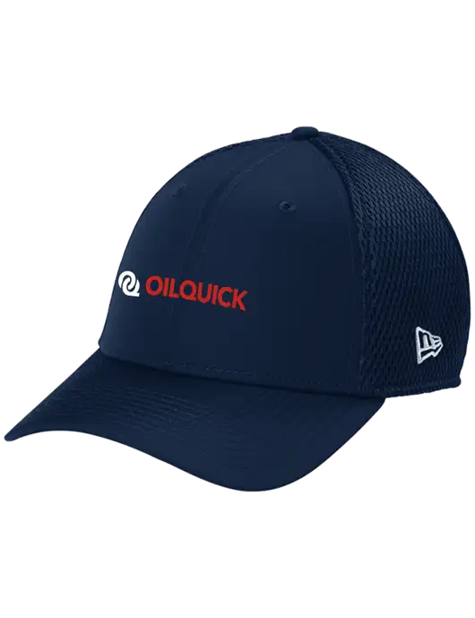 New Era 39THIRTY Performance Stretch Dark Navy Mesh Cap w/OilQuick Logo