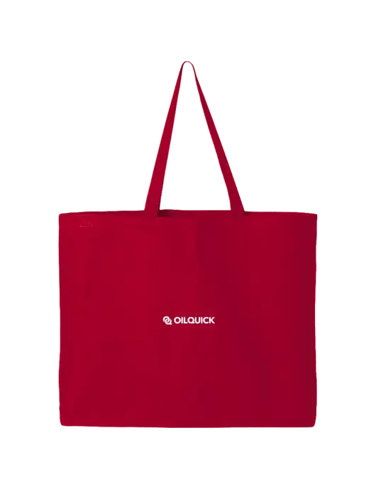 Sturdy Canvas Red Tote w/OilQuick Logo