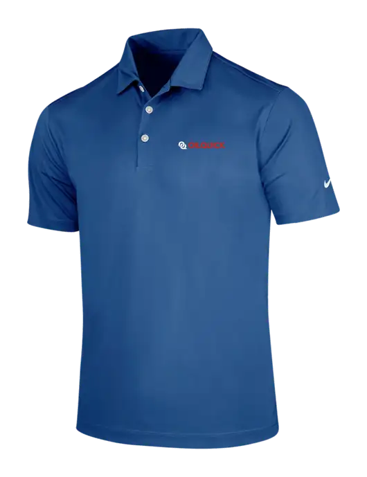 NIKE Dark Royal Dri-Fit Vertical Mesh Polo w/OilQuick Logo