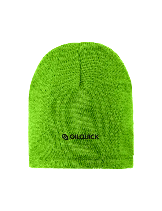 Safety Green Fleece-Lined Beanie Cap w/OilQuick Logo