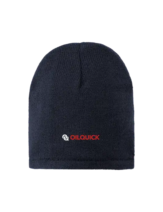 Dark Navy Fleece-Lined Beanie Cap w/OilQuick Logo