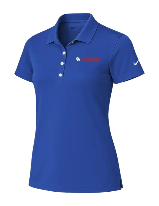 Nike Womens Royal Tech Basic Dri-FIT Polo
 w/OilQuick Logo