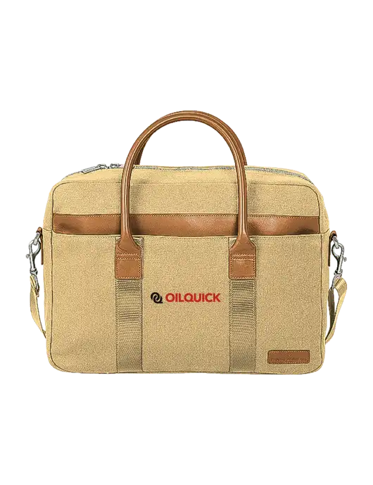 Brooks Brothers Wells Dark Tan Briefcase w/OilQuick Logo