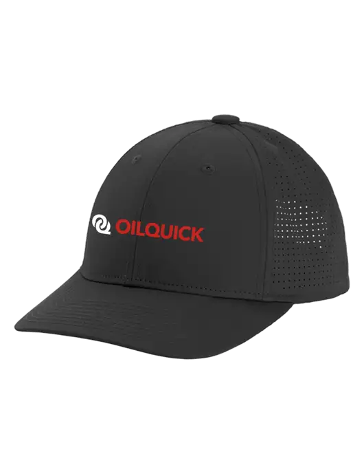 Pro-Cut Structured Snapback with Pinhole Mesh Very Dark Grey Cap w/OilQuick Logo
