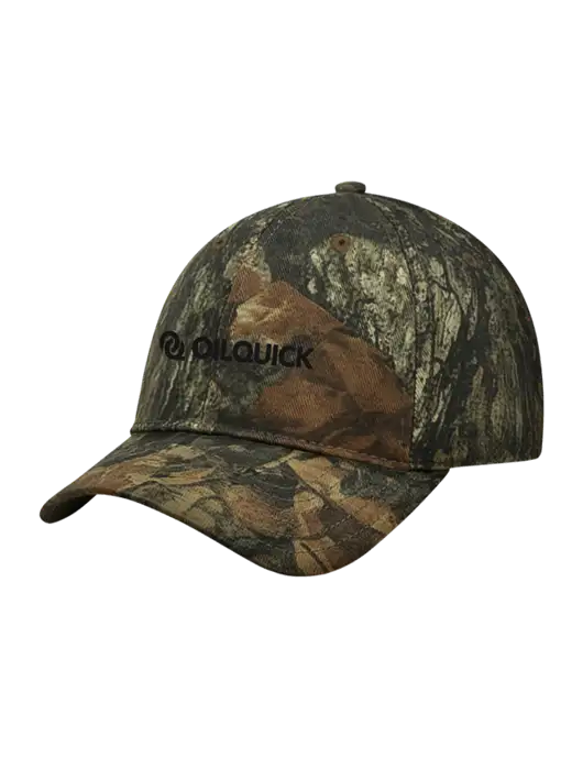Mossy Oak New BK-UP Camo/Hunter Structured Cap With Flex Strap w/OilQuick Logo