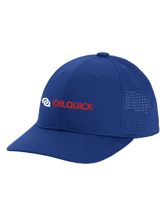 Pro-Cut Structured Snapback with Pinhole Mesh Dark Royal Cap w/OilQuick Logo