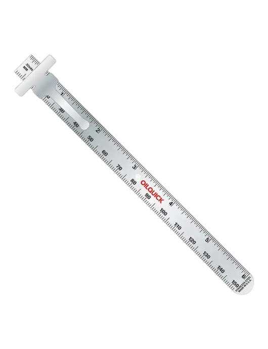 Slim Pocket Ruler 6” Stainless Steel Measuring 32nds & Metric w/OilQuick Logo