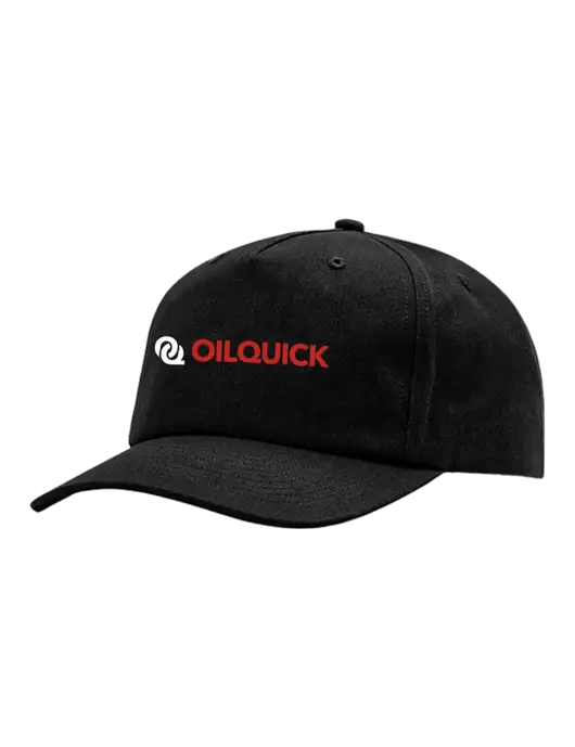 Richardson 5-Panel Black Relaxed Gramps Cap w/OilQuick Logo